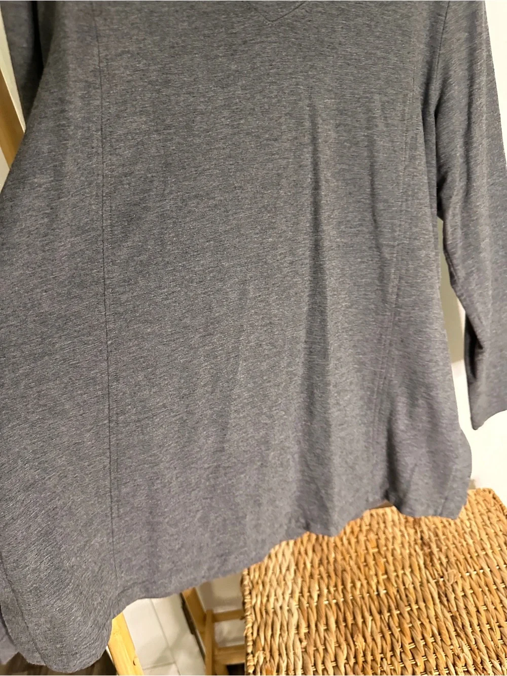 Women's Charcoal Cowl Neck Pullover Hoodie large